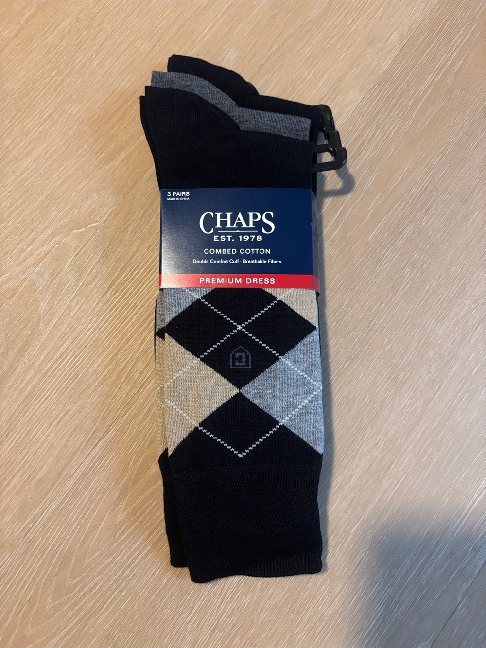 NWT Chaps Men's Assorted Premium Dress Socks (3 pair)